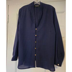 Eloquii Navy Blouse Size 16